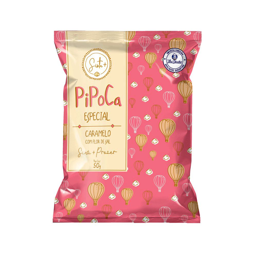 Pipoca Caramelo Com Flor De Sal Sinta+ Pacote 50g