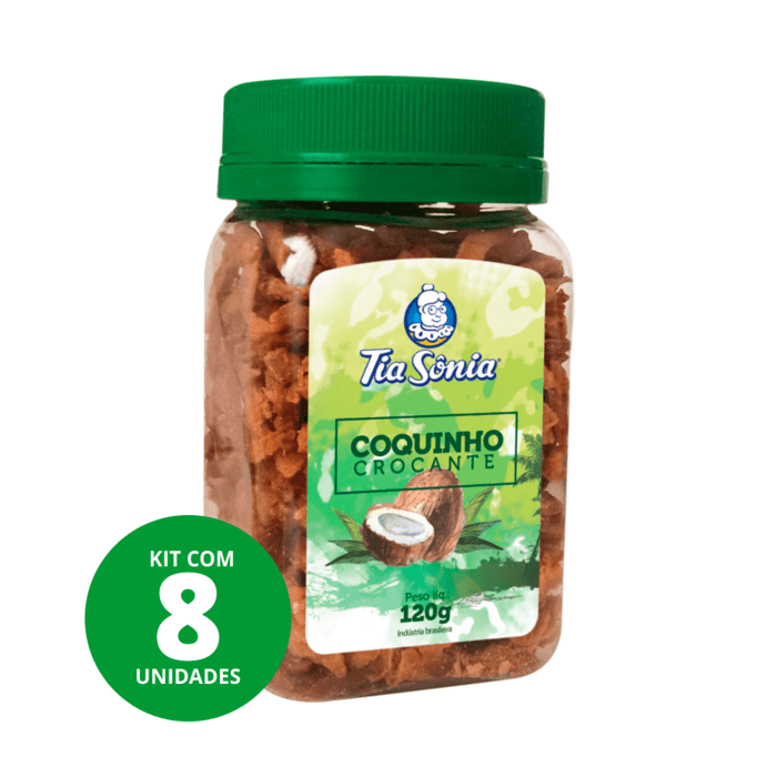 embalagem de coquinho crocante com 120g