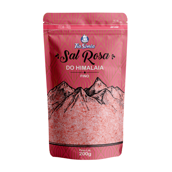 embalagem de Sal Rosa do Himalaia 200g