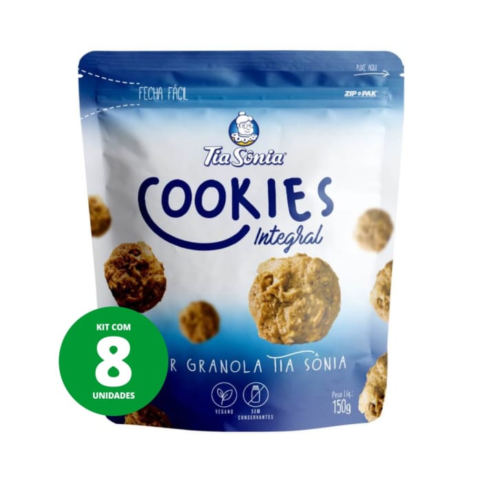 embalagem de cookie integral sabor granola com 150g